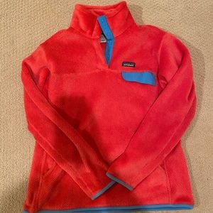 Coral Patagonia Re-Tool Snap-T Fleece Pullover